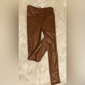 GB Gianni Bini faux brown leather leggings